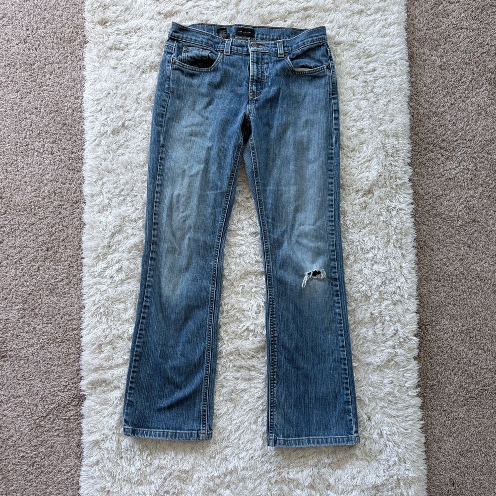 The Limited Midrise Bootcut Flared Jeans Size 8R Distressed Medium Wash